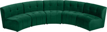 Load image into Gallery viewer, Limitless Green Velvet 5pc. Modular Sectional