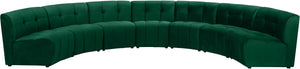 Limitless Green Velvet 7pc. Modular Sectional