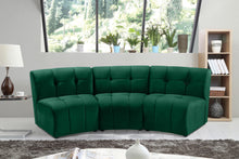 Load image into Gallery viewer, Limitless Green Velvet 3pc. Modular Sectional
