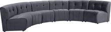 Load image into Gallery viewer, Limitless Grey Velvet 6pc. Modular Sectional