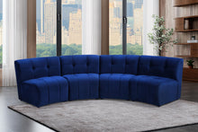 Load image into Gallery viewer, Limitless Navy Velvet 4pc. Modular Sectional