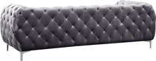 Load image into Gallery viewer, Mercer Grey Velvet Loveseat
