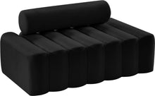 Load image into Gallery viewer, Melody Black Velvet Loveseat