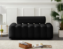 Load image into Gallery viewer, Melody Black Velvet Loveseat