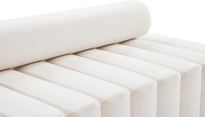 Melody Cream Velvet Loveseat