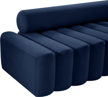 Load image into Gallery viewer, Melody Navy Velvet Loveseat