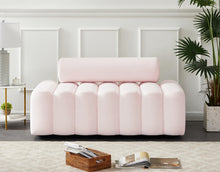 Load image into Gallery viewer, Melody Pink Velvet Loveseat