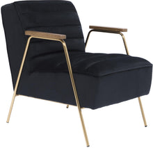 Load image into Gallery viewer, Woodford Black Velvet Accent Chair