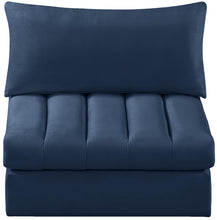 Load image into Gallery viewer, Jacob Navy Velvet Armless