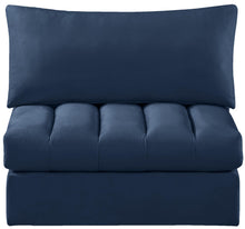 Load image into Gallery viewer, Jacob Navy Velvet Armless