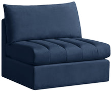 Load image into Gallery viewer, Jacob Navy Velvet Armless