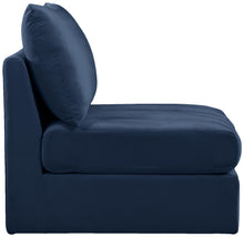 Load image into Gallery viewer, Jacob Navy Velvet Armless