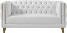 Load image into Gallery viewer, Michelle White Faux Leather Loveseat