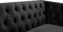Load image into Gallery viewer, Michelle Black Velvet Loveseat