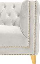 Load image into Gallery viewer, Michelle Cream Velvet Loveseat
