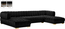 Load image into Gallery viewer, Gwen Black Velvet 3pc. Sectional (3 Boxes)