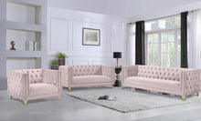 Load image into Gallery viewer, Michelle Pink Velvet Loveseat
