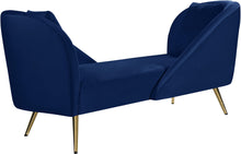 Load image into Gallery viewer, Nolan Navy Velvet Chaise