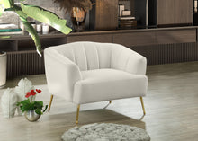 Load image into Gallery viewer, Tori Cream Velvet Chair