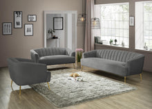Load image into Gallery viewer, Tori Grey Velvet Chair