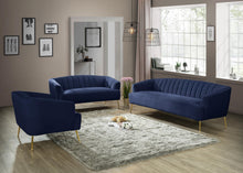 Load image into Gallery viewer, Tori Navy Velvet Chair