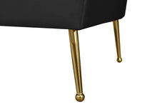 Load image into Gallery viewer, Hermosa Black Velvet Loveseat