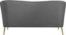 Load image into Gallery viewer, Hermosa Grey Velvet Loveseat