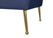 Load image into Gallery viewer, Hermosa Navy Velvet Loveseat