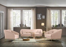 Load image into Gallery viewer, Hermosa Pink Velvet Loveseat