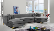 Load image into Gallery viewer, Graham Grey Velvet 3pc. Sectional