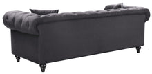 Load image into Gallery viewer, Chesterfield Grey Linen Loveseat