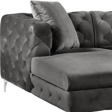 Load image into Gallery viewer, Gail Grey Velvet 3pc. Sectional