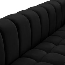 Load image into Gallery viewer, Gwen Black Velvet Loveseat