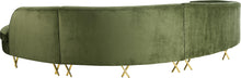 Load image into Gallery viewer, Serpentine Olive Velvet 3pc. Sectional