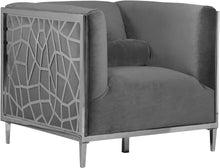 Load image into Gallery viewer, Opal Grey Velvet Chair