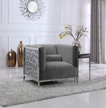 Load image into Gallery viewer, Opal Grey Velvet Chair