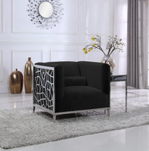 Load image into Gallery viewer, Opal Black Velvet Chair