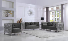 Load image into Gallery viewer, Opal Grey Velvet Chair