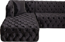 Load image into Gallery viewer, Coco Black Velvet 3pc. Sectional (3 Boxes)