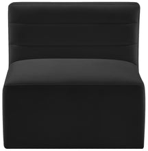 Load image into Gallery viewer, Quincy Black Velvet Modular Armless Chair