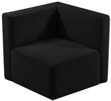 Load image into Gallery viewer, Quincy Black Velvet Modular Corner Chair