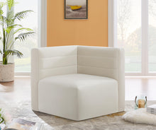 Load image into Gallery viewer, Quincy Cream Velvet Modular Corner Chair