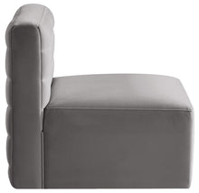 Load image into Gallery viewer, Quincy Grey Velvet Modular Armless Chair