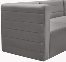 Load image into Gallery viewer, Quincy Grey Velvet Modular Armless Chair