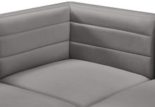 Load image into Gallery viewer, Quincy Grey Velvet Modular Corner Chair