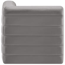 Load image into Gallery viewer, Quincy Grey Velvet Modular Corner Chair