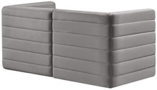 Load image into Gallery viewer, Quincy Grey Velvet Modular Sofa