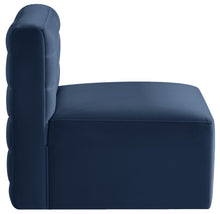 Load image into Gallery viewer, Quincy Navy Velvet Modular Armless Chair