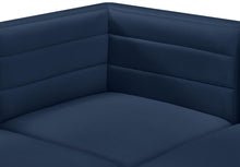 Load image into Gallery viewer, Quincy Navy Velvet Modular Corner Chair