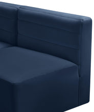 Load image into Gallery viewer, Quincy Navy Velvet Modular Armless Chair